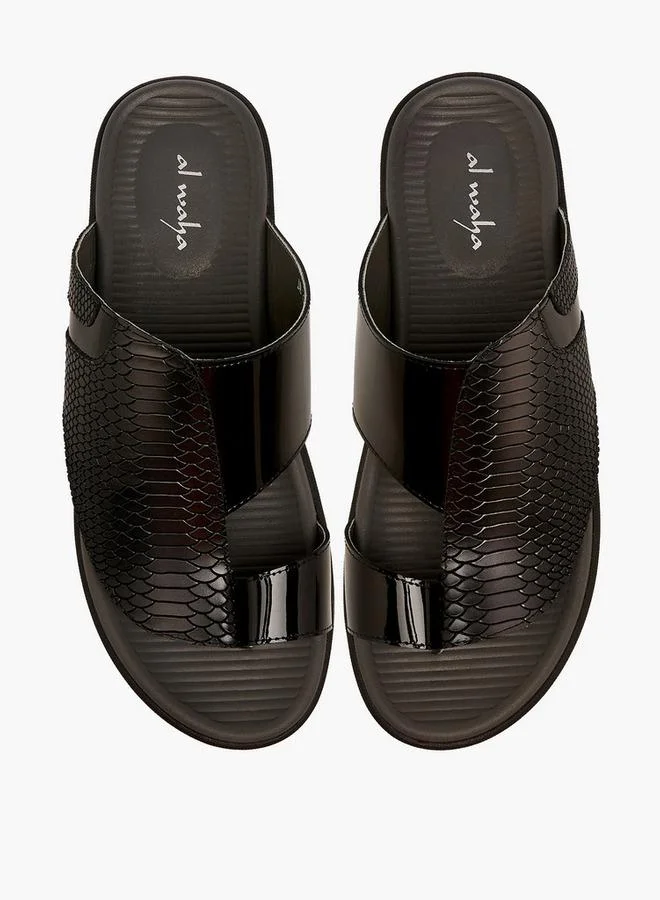 الواحة Men Toe Loop Detail Leather Arabic Sandals Ramadan Collection